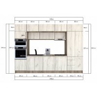 Bucatarie ZONE 340 FRONT PAL K002 / decor K001